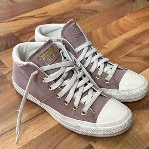Converse Mauve and White High-Tops